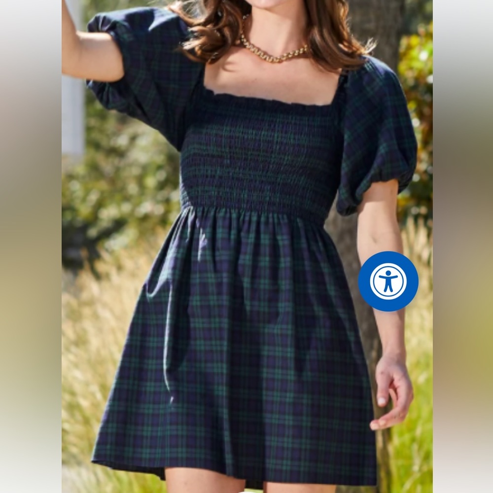 NWT Maxwell and Geraldine blackwatch smocked dress